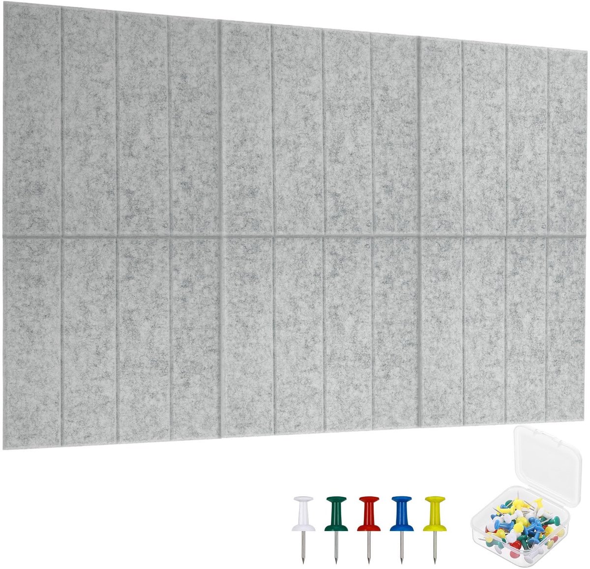Omgoods - Felt Wandtegels, Set van 6, 30x30cm, Zelfklevend