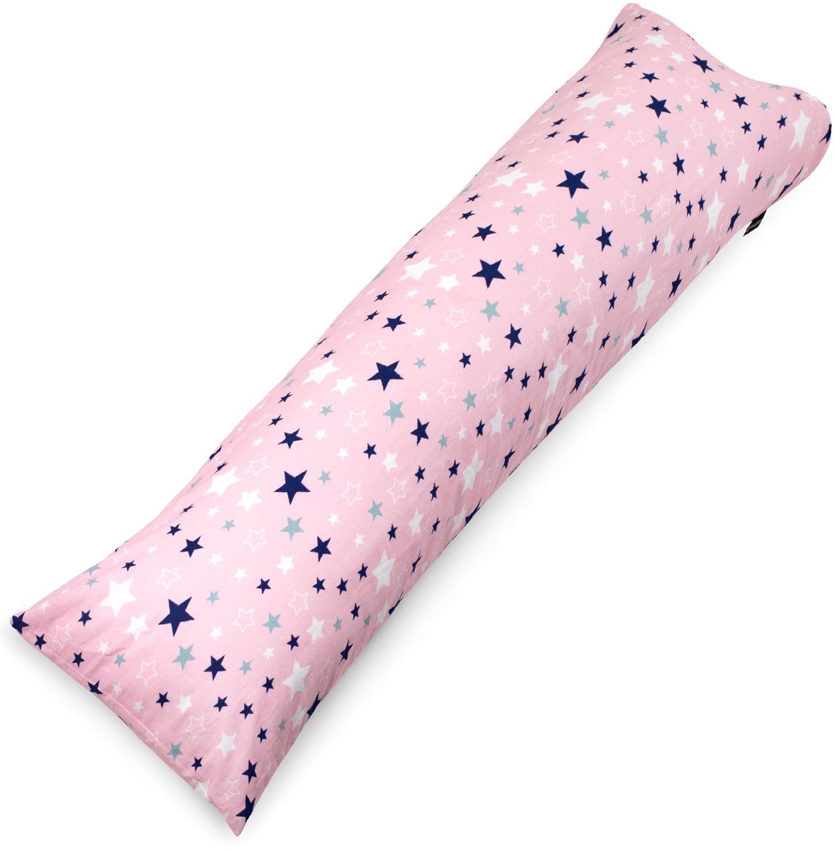 Omgoods - Kussenhoes voor Zijslaper - 40 x 140 cm Roze Sterren