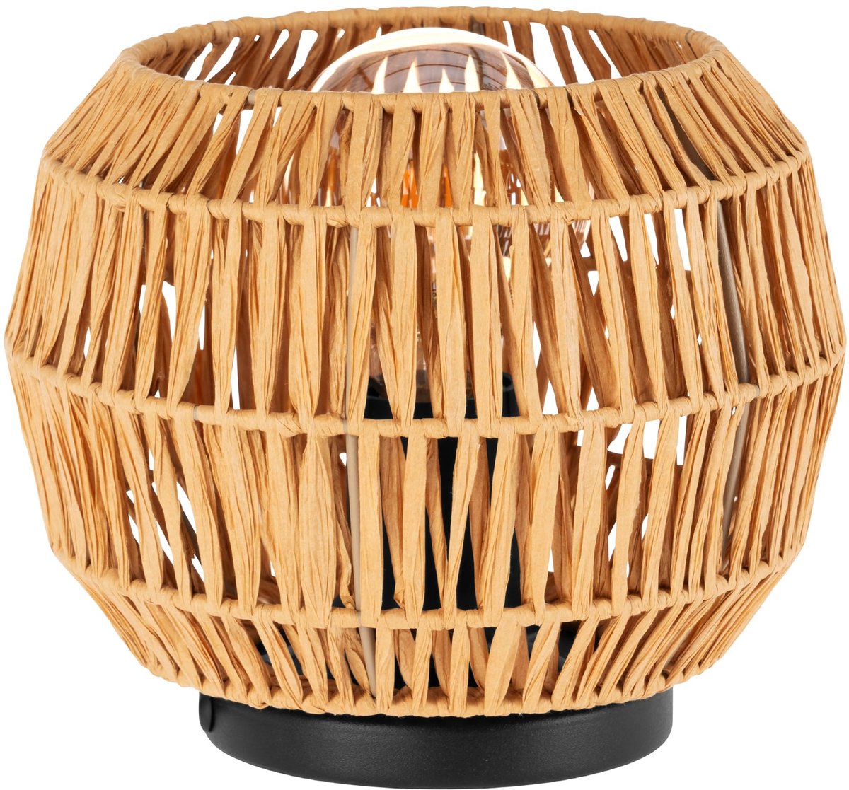 Omgoods - Ronde Decoratieve Tafellamp met Papier Lampenkap en E27 Fitting