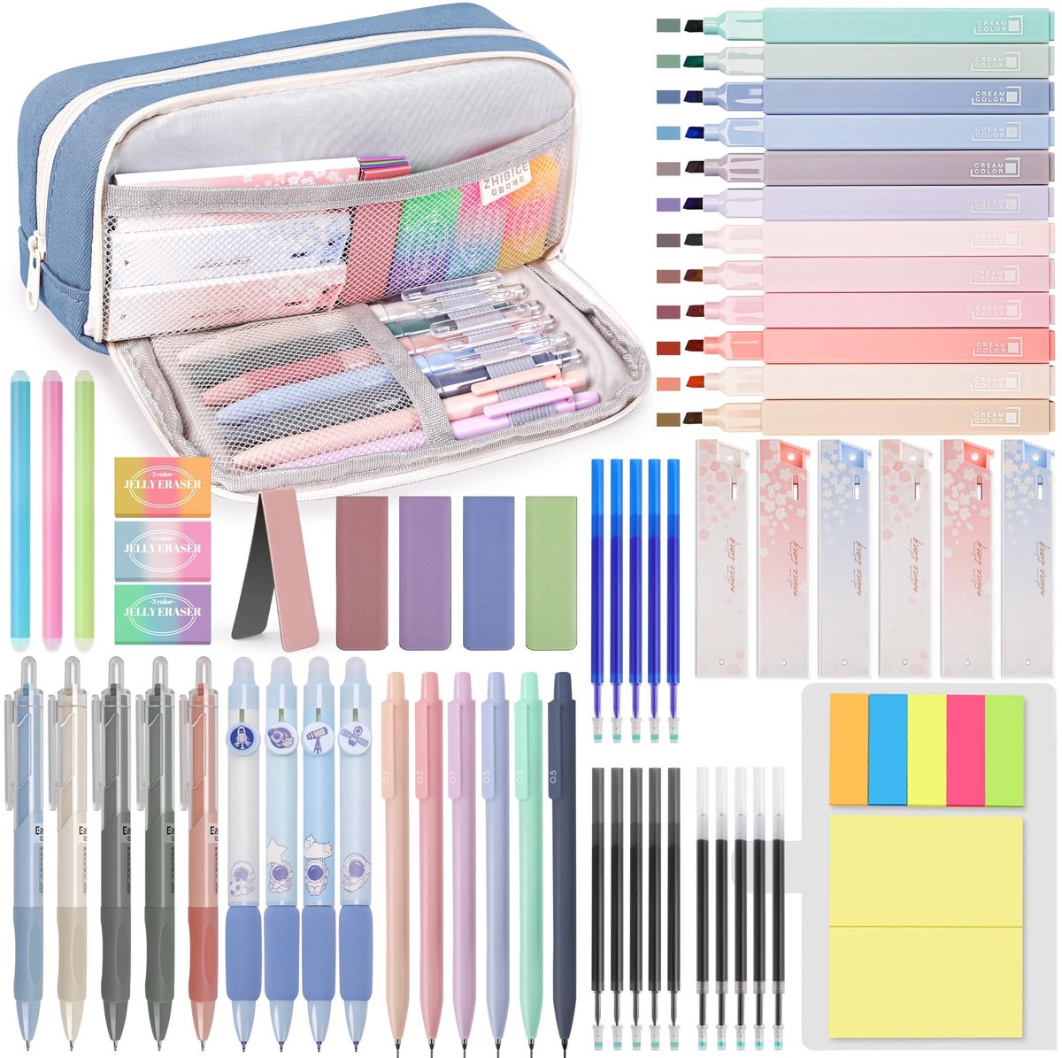 Omgoods - Aesthetic Stationery Set met 61 Stukken