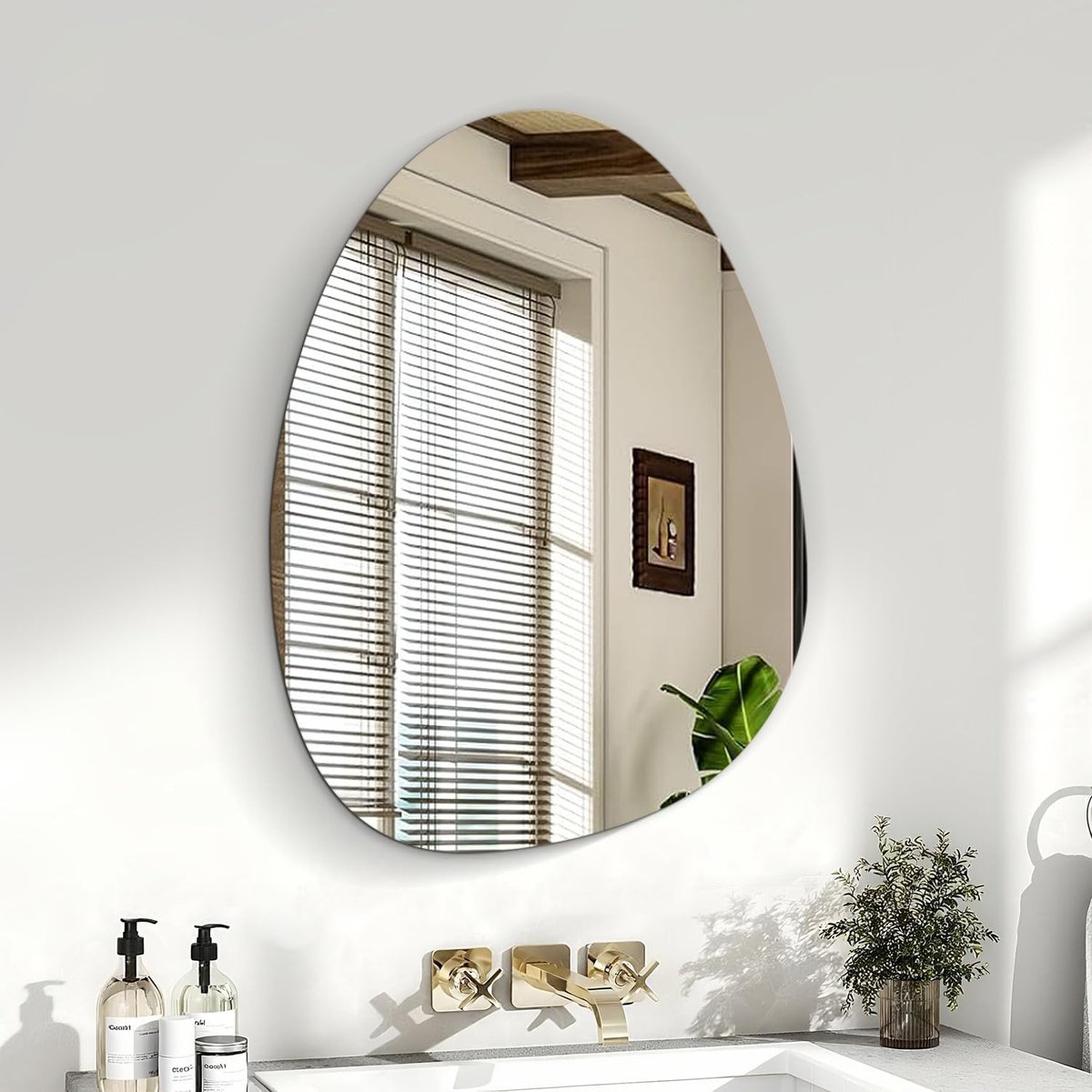 Omgoods - Irreguliere Wandspiegel 45 x 60 cm zonder Frame
