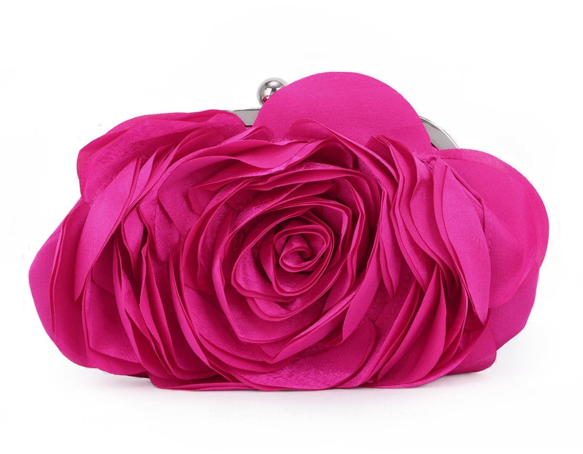 Omgoods - Elegante Satijnen Clutch met Bloemenpatroon voor Avonduitjes