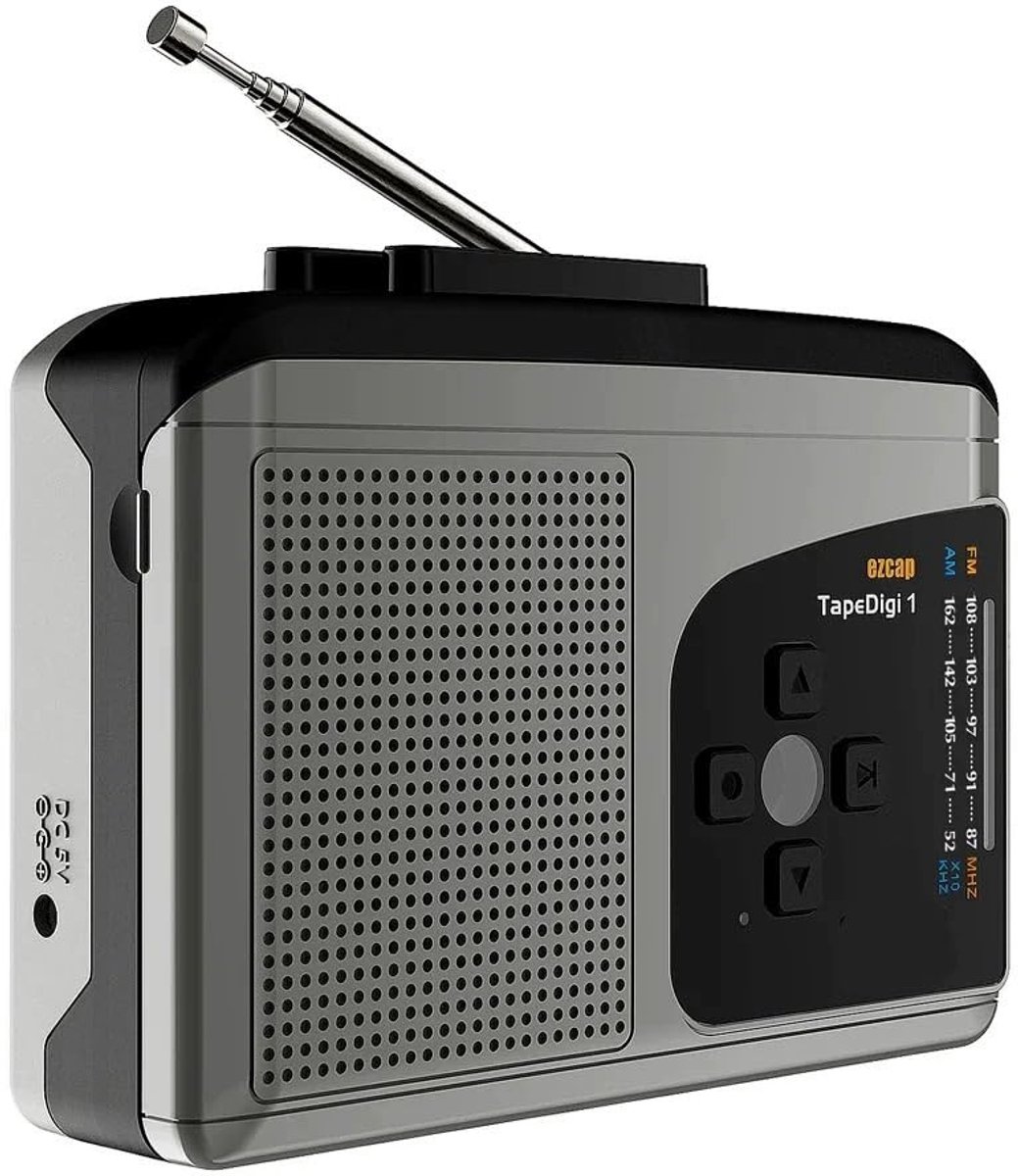 Omgoods- Cassettespeler Draagbaar - MP3 Converter - AM/FM Radio - 8Ω 1W Luidspreker - Compact - Opnamefunctie - Tape Recorder
