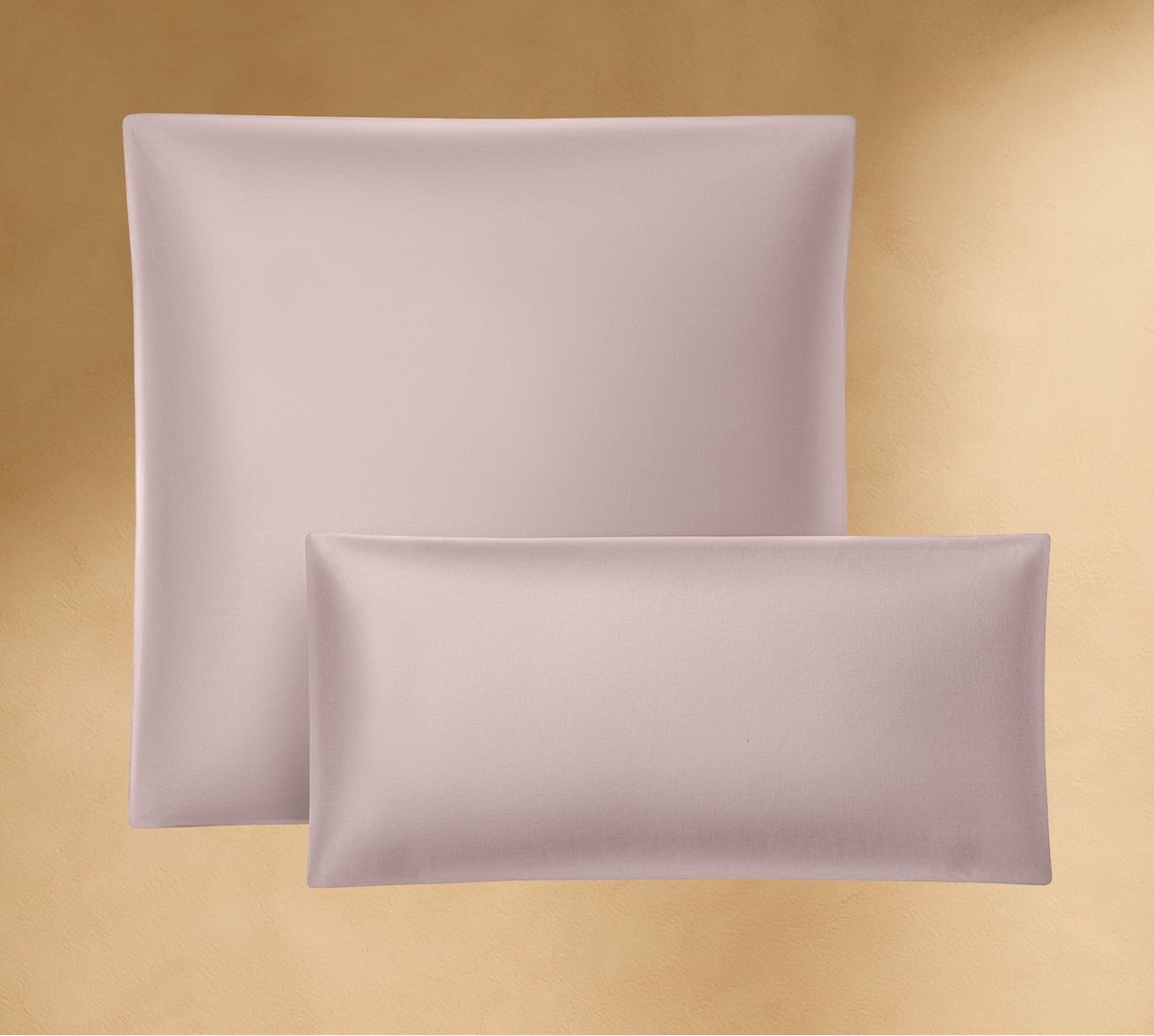 Omgoods - Set van 2 Roze Satijnen Hoofdkussens 40 x 70 cm van 100% Biologisch Katoen