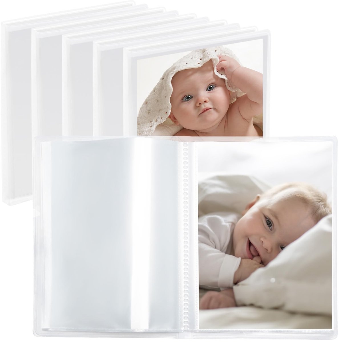 Omgoods - Set van 6 Mini Fotoalbums voor 13 x 18 cm Foto's