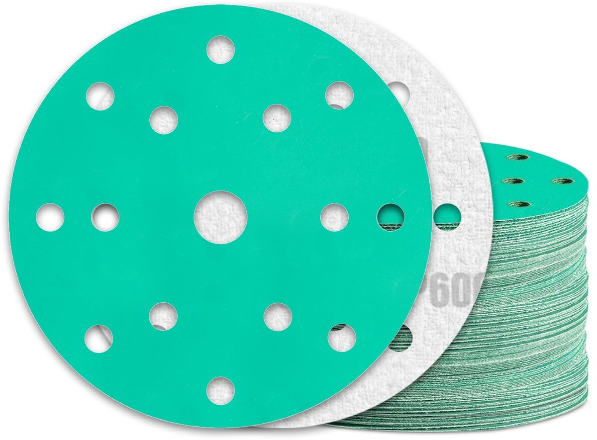 Omgoods - 60 Stuks Schuurdiscs 150mm 600 Grit voor Excentrische Schuurmachine