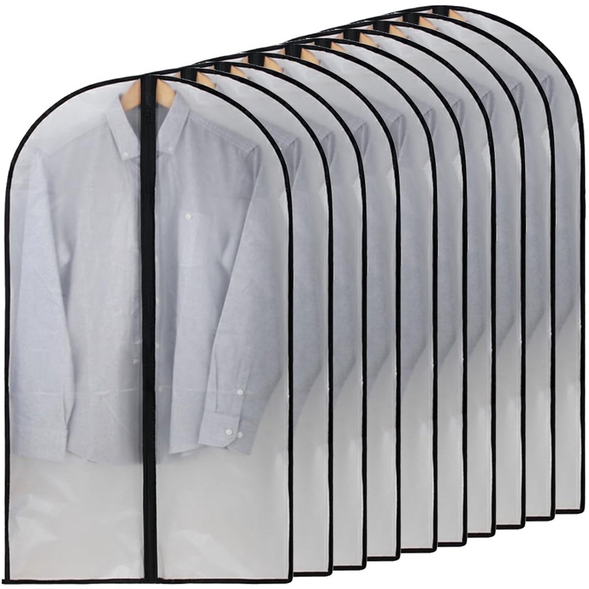 Omgoods - Set van 10 Kledinghoezen 60 x 80 cm - Beschermende Kledinghoezen met Rits