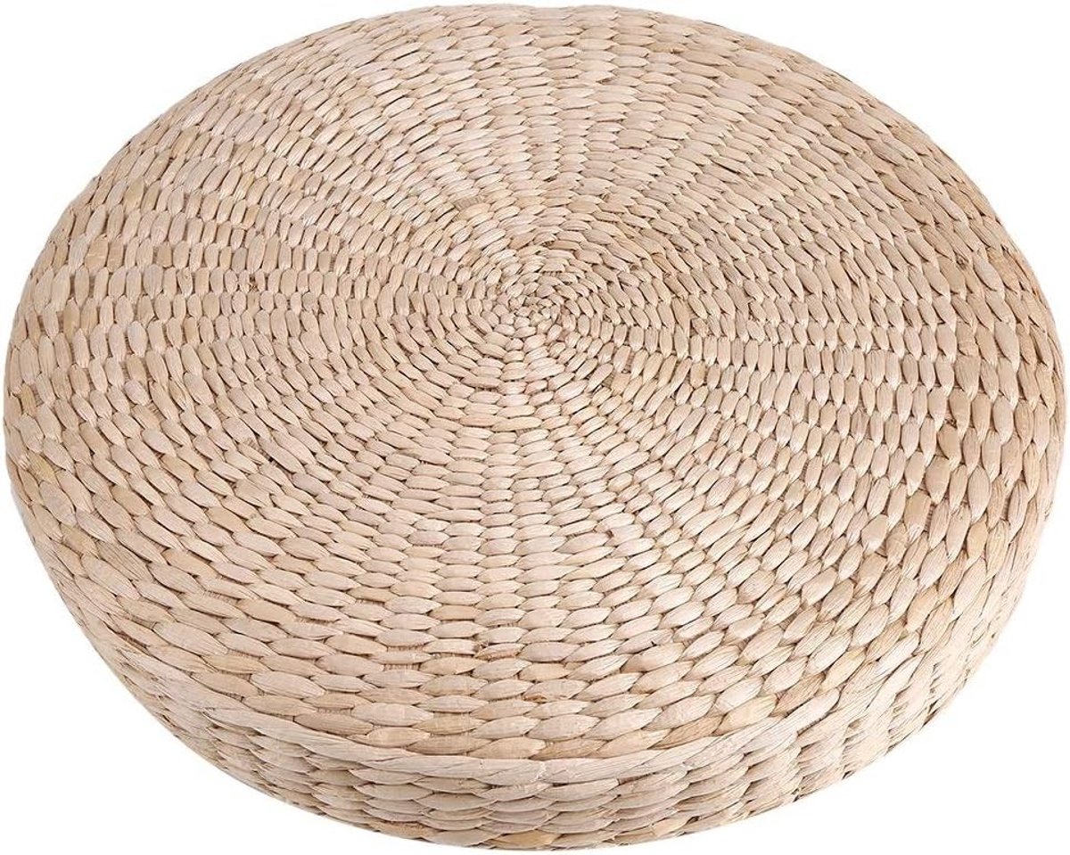 40 cm Ronde Pouf Tatami Kussen voor de Vloer - Zacht Meditatie Kussen en Yoga Mat voor Ontspanning