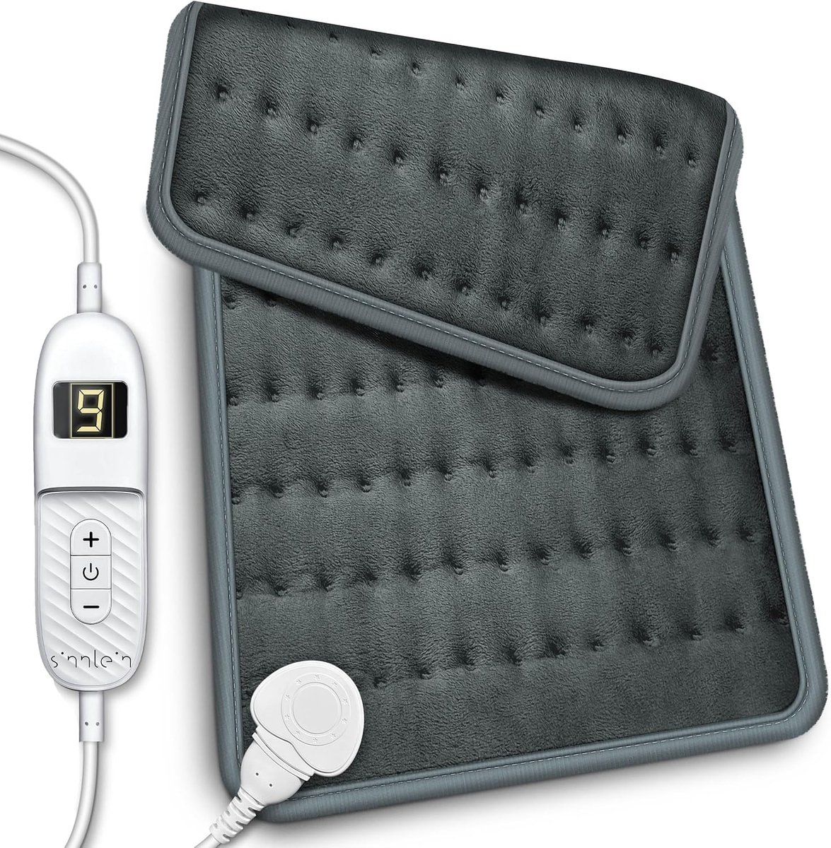 SnelShoppen - Warmtekussen Fleece 60x30 cm | Elektrisch Warmtekussen met Automatische Uitschakeling | 6 Temperatuurstanden | Wasbaar tot 40°C | Digita