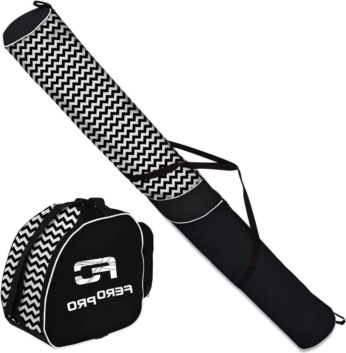 Ski-uitrusting tas - Skitassen set - Wintersport opbergen - Slijtvast Codura - 38x23x44 cm - Zwart