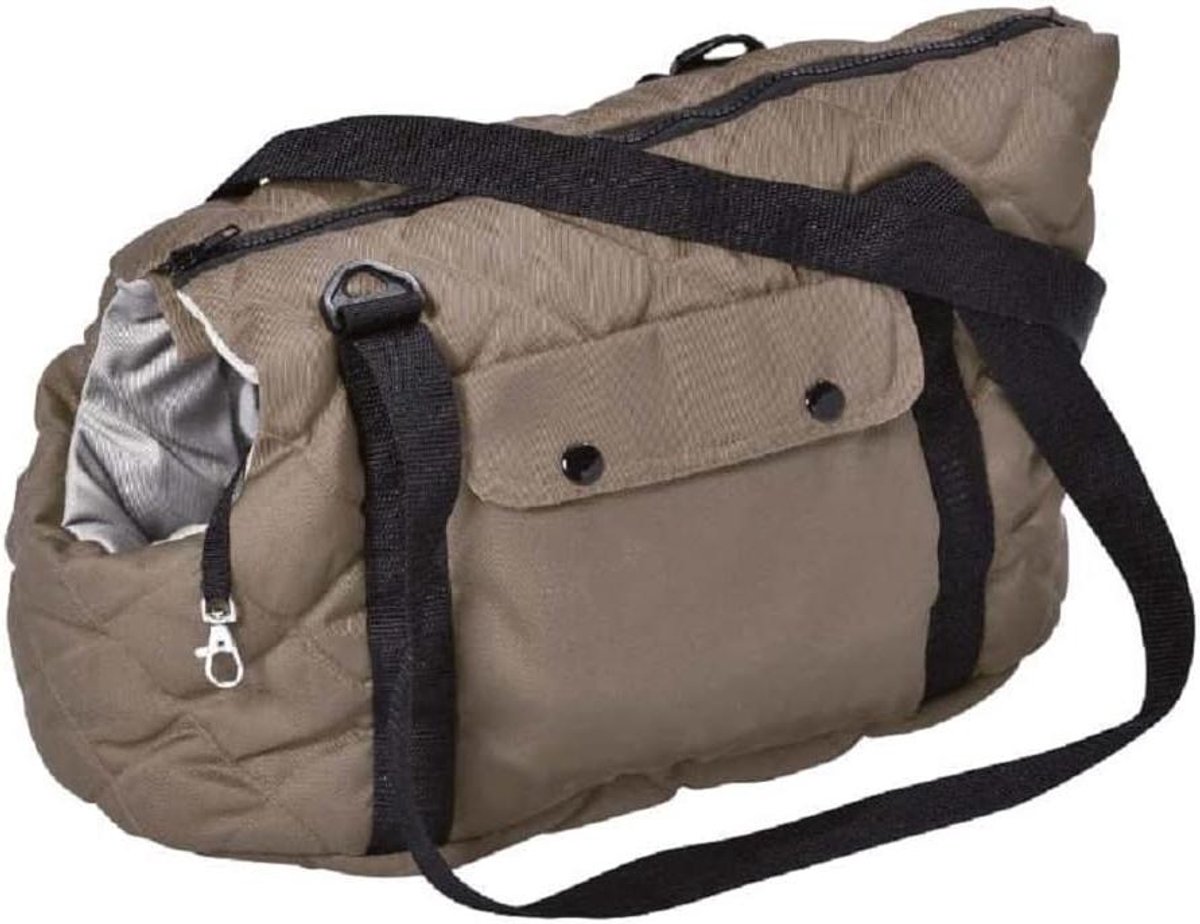 Dieren Transporttas - Draagtas Huisdier - Veilig Reizen - Handige Opbergvakken - 40 x 23 x 23 cm - Bruin