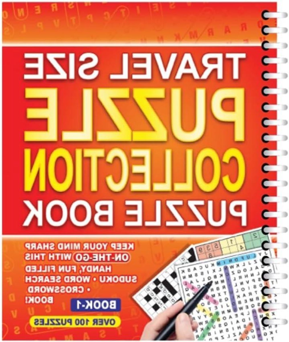 Puzzelboek 3-in-1 - Reisformaat Puzzels - Ontspanning Onderweg - 108 Puzzels - A5 Formaat - Meerkleurig