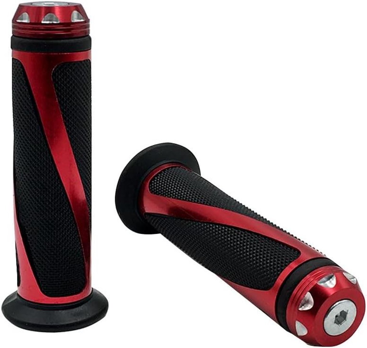Fietshandvatten - Stuurhandvatten - Comfortabel Fietsen - Antislip Ontwerp - 22 mm - Rood
