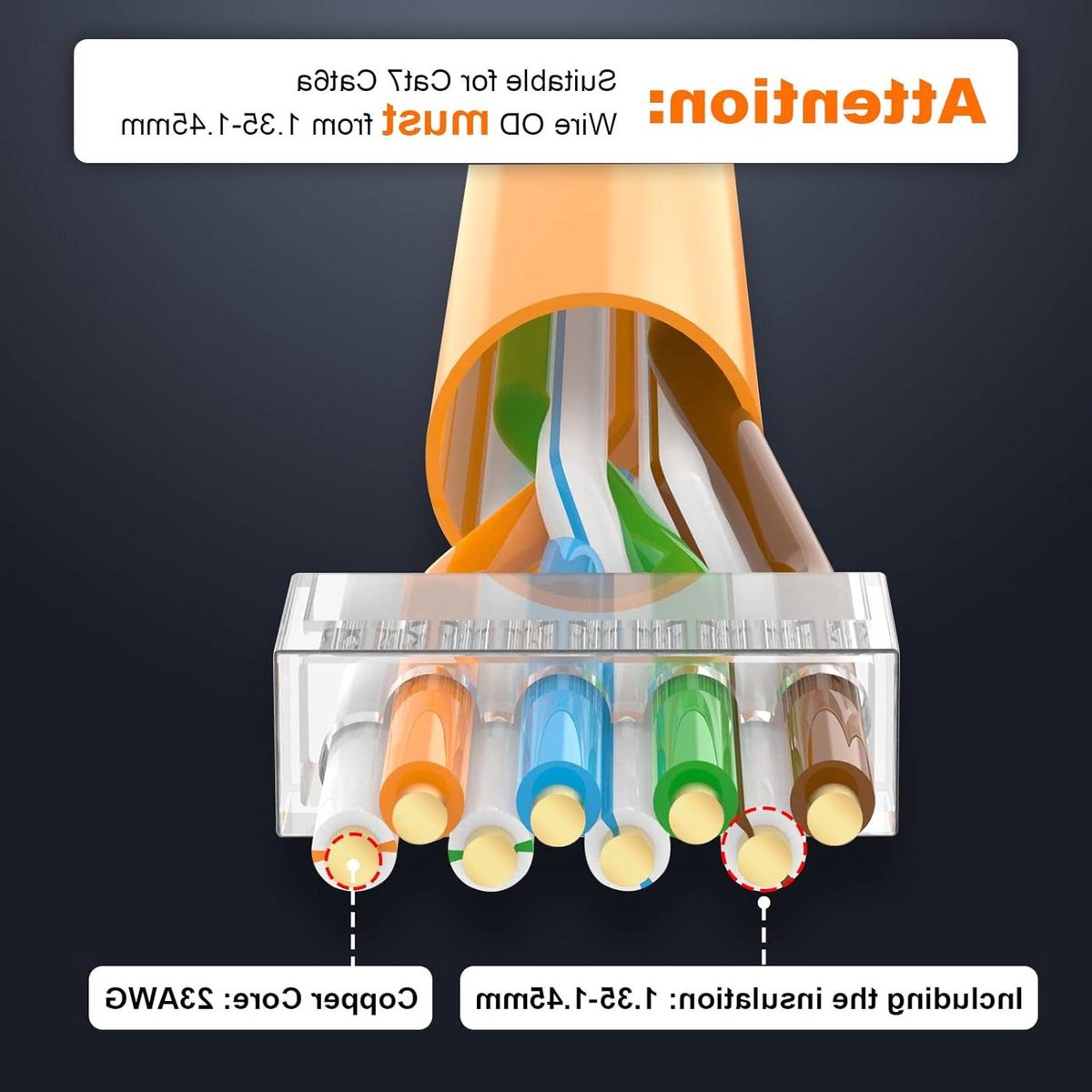 Netwerk Stekkers - RJ45 Connectoren - Kabel Installatie - Metaal Gekoppeld - 10 Stuks - Grijs