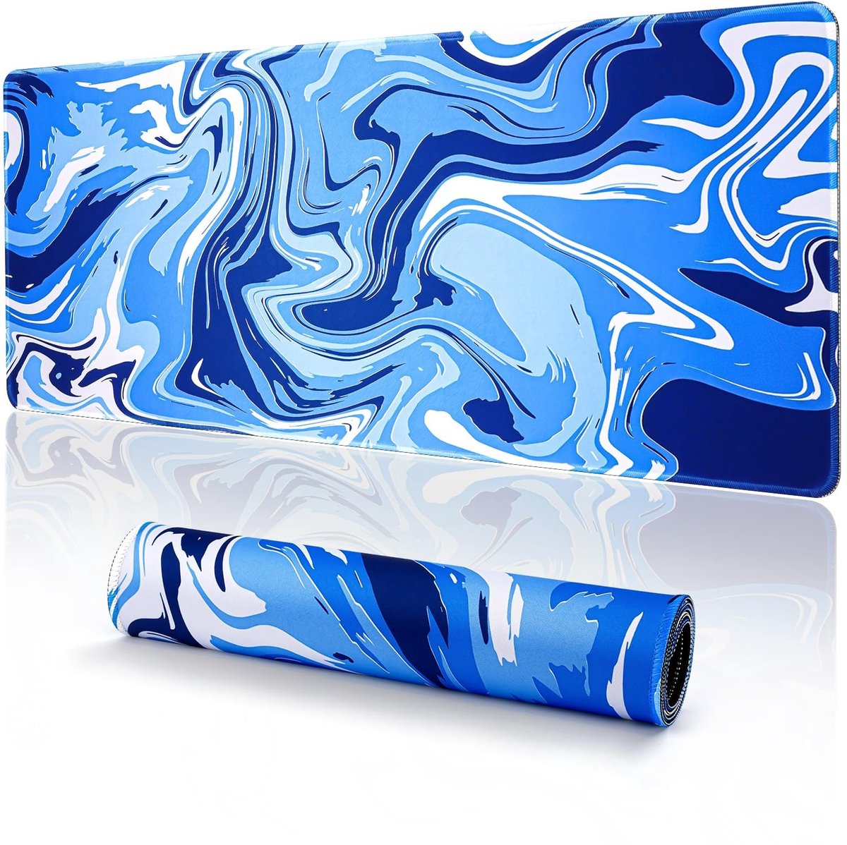 Dailygoods - EFISH Japanse muismat (800 x 300 x 3 mm), wasbaar toetsenbordpad, laptop bureauonderlegger, grote gaming-muismat met antislip rubberen basis, uitgebreide muismat voor kantoor en thuis.…
