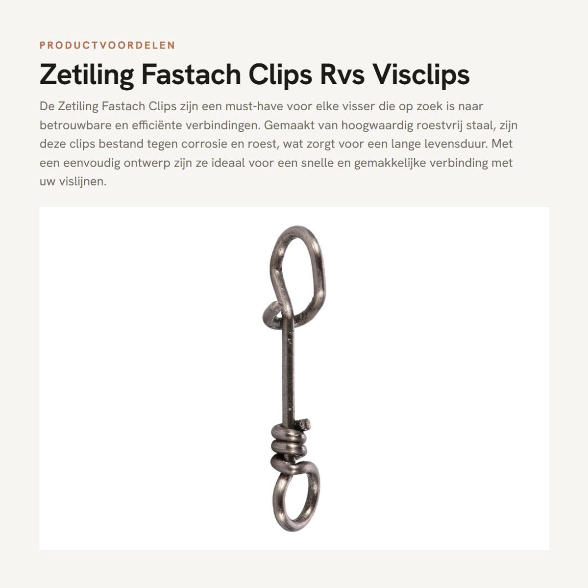 Dailygoods- Vissnoerclip 50 Stuks - Roestvrij Staal - Anticorrosie - Snelle Verbinding - Flexibel - Geschikt voor Meeste Vissen - Vissnoer