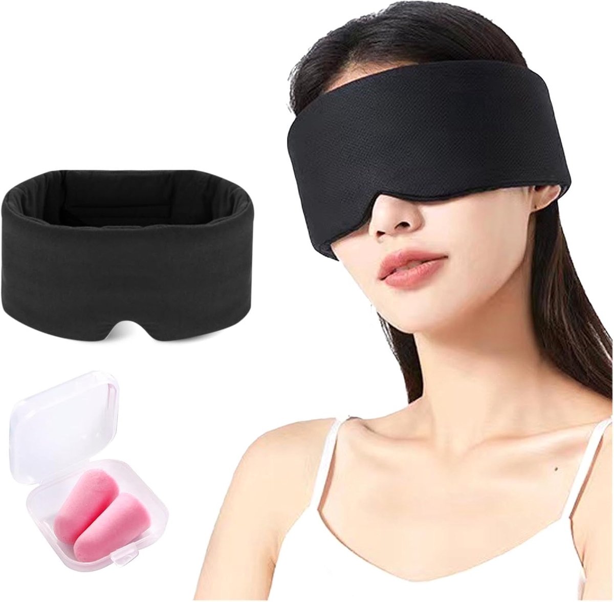 Thijox - Slaapmasker 100% Verduisterend Oogmasker - Ultraplum, Comfortabel en Verstelbaar - Ideaal voor Thuis, Reizen, Ploegendienst, Lichtblokkerend