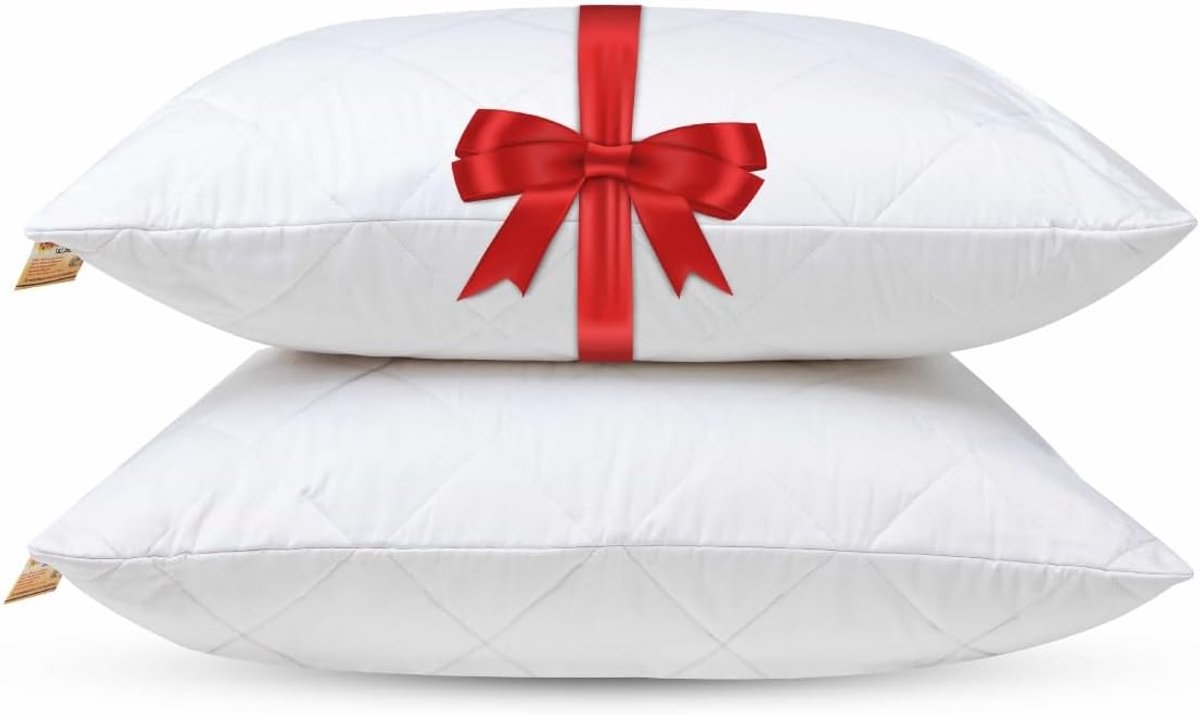 Thijox - Cool Cotton Hoofdkussens - Set van 2 - Extra Verkoelend Kussen - Medium 60x70cm - Perfect voor Zomer Nachten - Zacht en Ademend