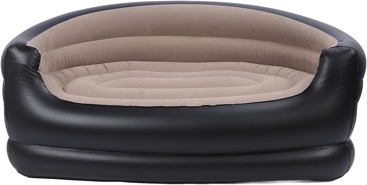 Opblaasbare Zitzak voor Volwassenen, Comfortabele Twee-Persoons Lounge Stoel, Perfect voor Woonkamer, Tuin en Kamperen met Inclusief Reparatieset