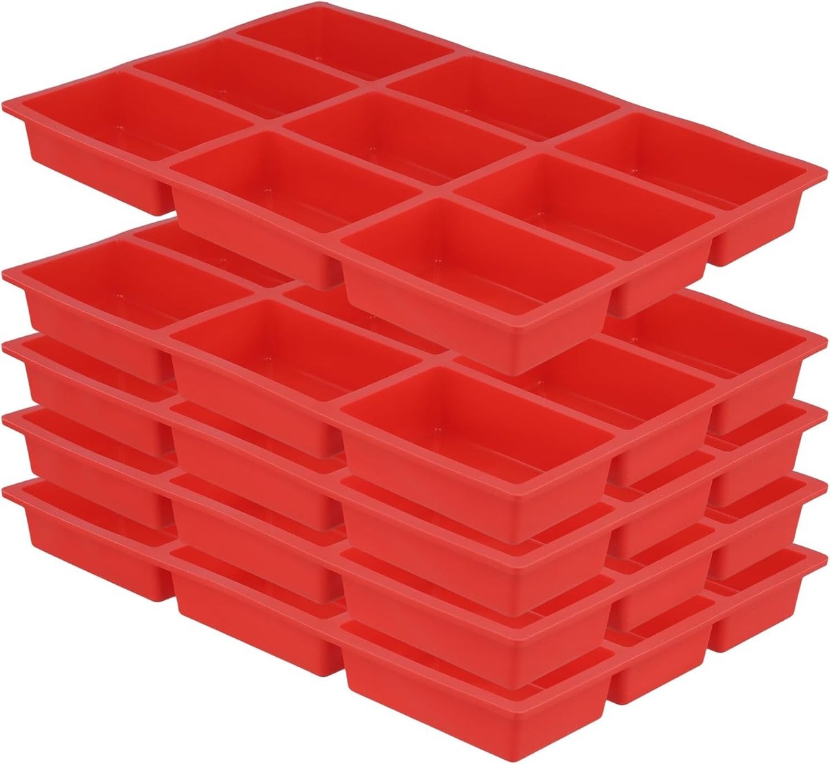 Set van 5 Silicone Mini Bakvormen, Antiaanbak 9 Cavity voor Mini Taarten, Brood en Meatloaf, 31x21x3cm