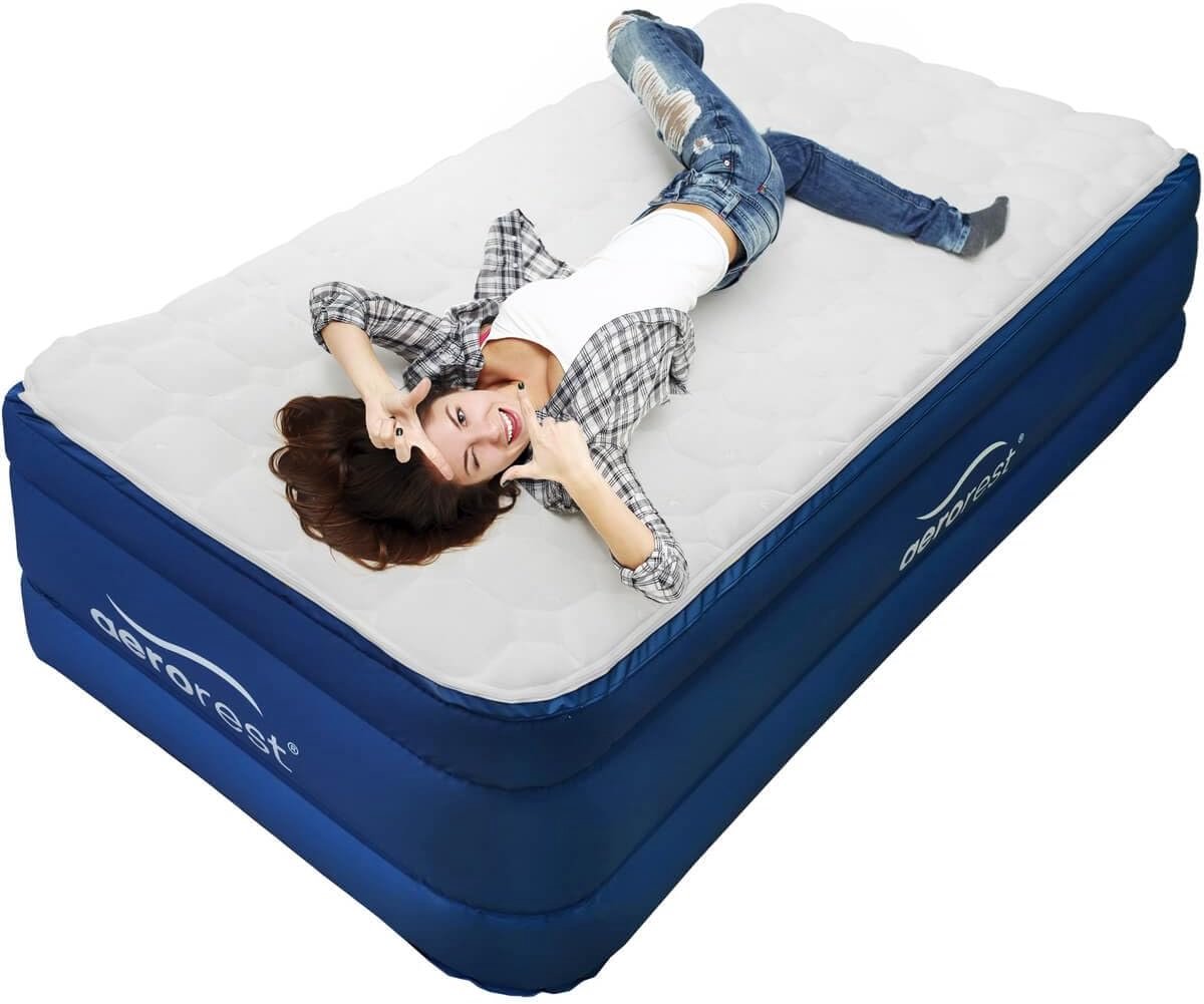 Thijox - Cloud Top Luchtbed 1-persoons 210 cm | Afritsbare Beschermhoes | Comfortabel en Lichtgewicht Ideaal voor Camping, Feest en Tuin