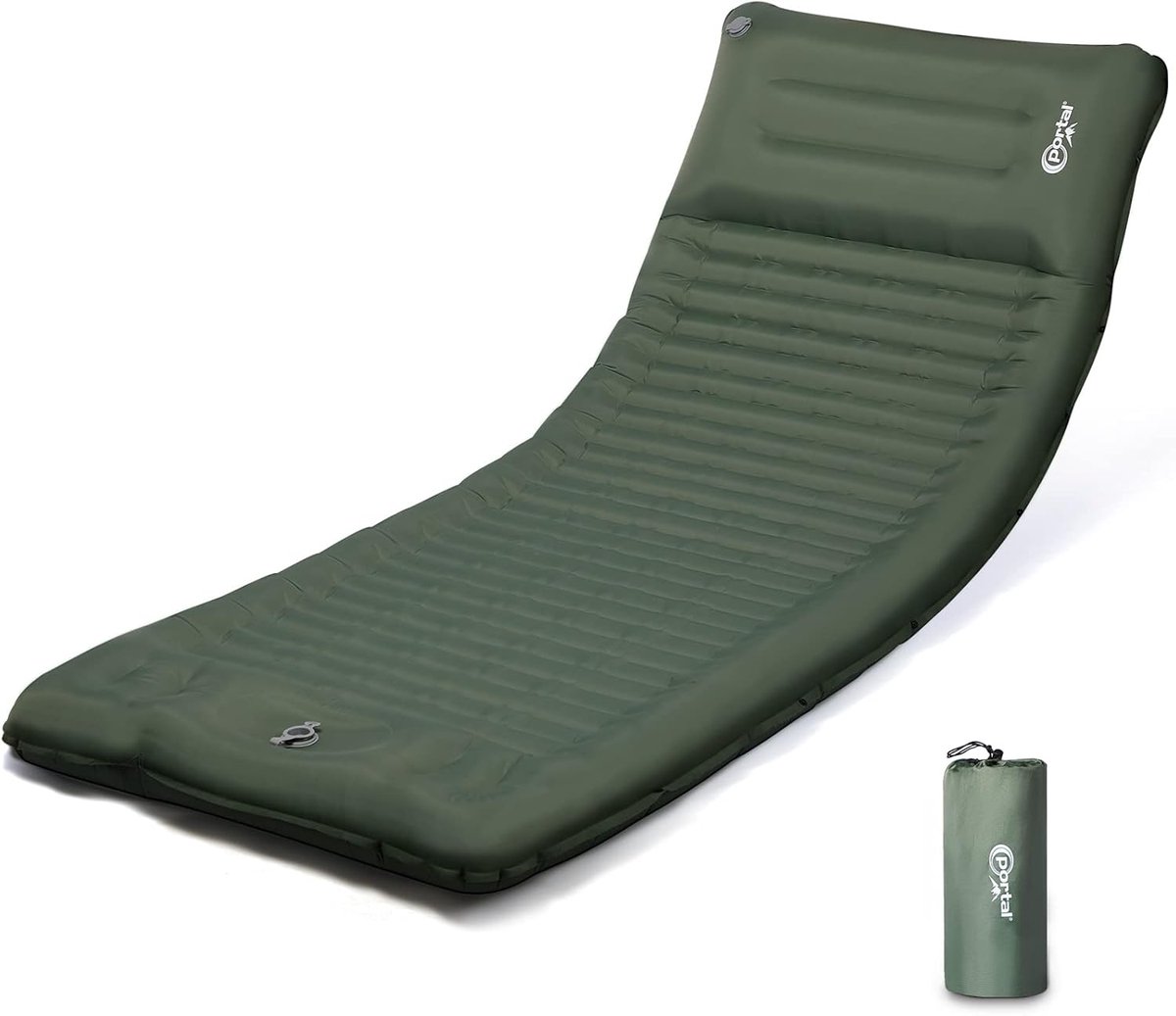 SnelShoppen - Inflatable Camping Mattress 10cm Dikte met Voetpomp, Luchtbed voor Volwassenen, Lichtgewicht Portable Buitentent Matras voor Kamperen, B