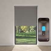 Eve Motionblinds (Matter) - Slim elektrisch rolgordijn voor binnen, app-/spraakbediening, schema's, verduisterend, oplaadbare accu, vrijhangend, schroefmontage, automatiseringen, vereist een hub, grijs - 160x190cm