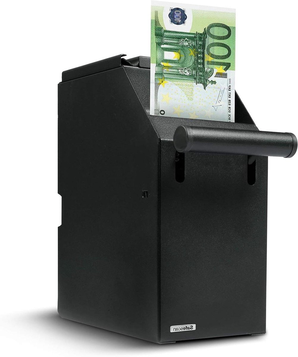 Geldkluis - Biljetten opberger - Veilig opbergen - Volledig metalen behuizing - 300 biljetten - Zwart