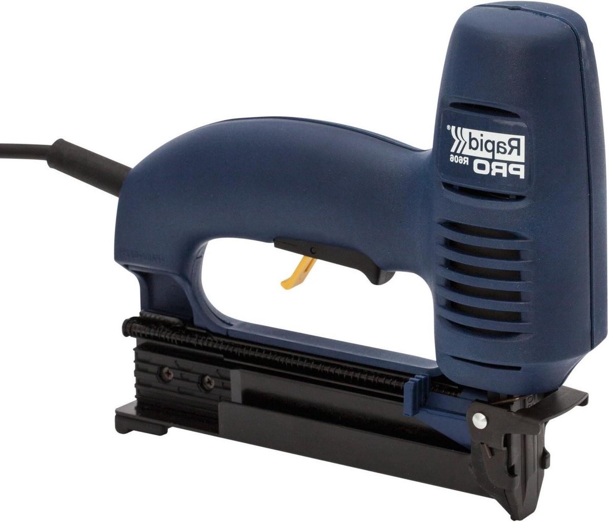 Elektrische Tacker - Nietmachine - Hout Bevestigen - Verstelbare Kracht - Incl. Koffer - Blauw