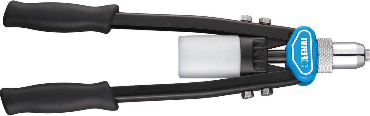 Klinktang - Klinknageltang - Materiaal verbinden - Dubbele hendel - 3.2-6.4 mm - Cyaan/Zwart