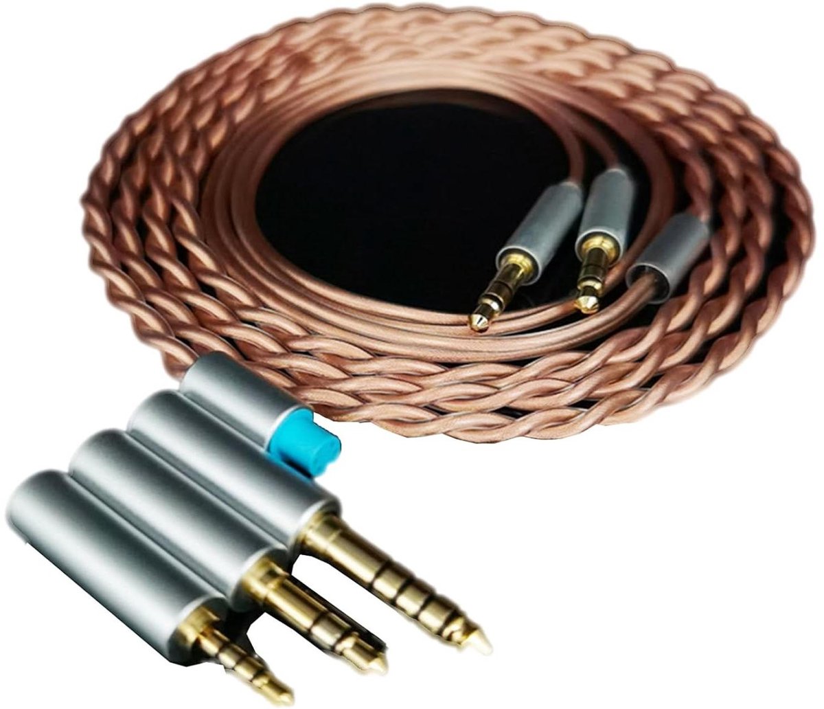 Vervangende Hoofdtelefoon Kabel - Upgrade Draad - Muziek Luisteren - 3 In 1 Adapter - 120 cm - Koper