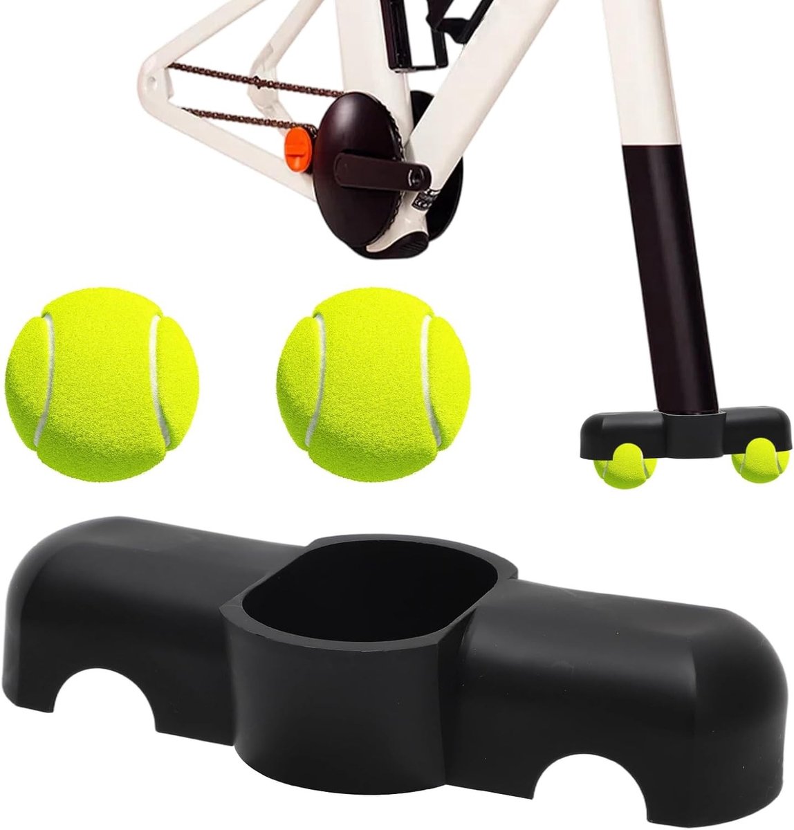 Rocker Plate Voeten voor Fietstrainer, Geschikt voor Intensieve Trainingen met Tennisballen en Snap Rocker Adapter