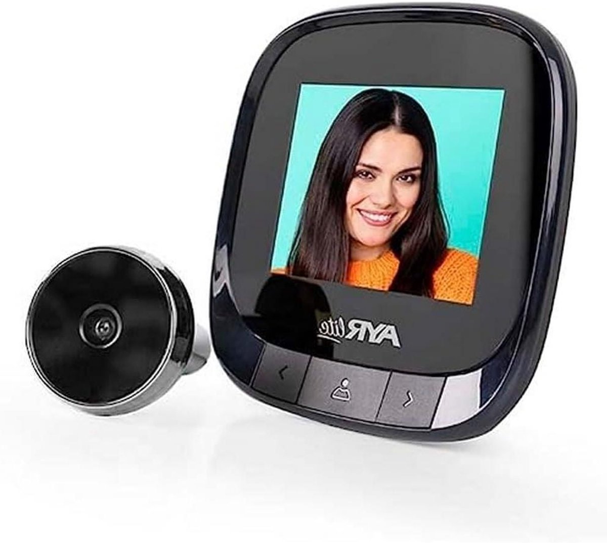 Digitale Deurspion - Beeldopname Vizier - Veilig Thuis - Oplaadbare Batterij - 24 Inch Display - Zwart Chroom
