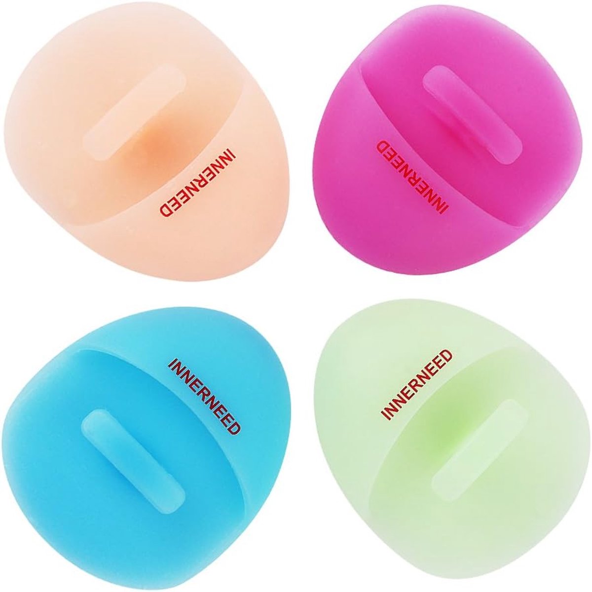 Thijox - Super Soft Silicone Gezichtsreinigingsborstel en Massager - Handheld Scrubber voor Gevoelige, Delicate, Droge Huid - 4 Stuks Set - Effectieve