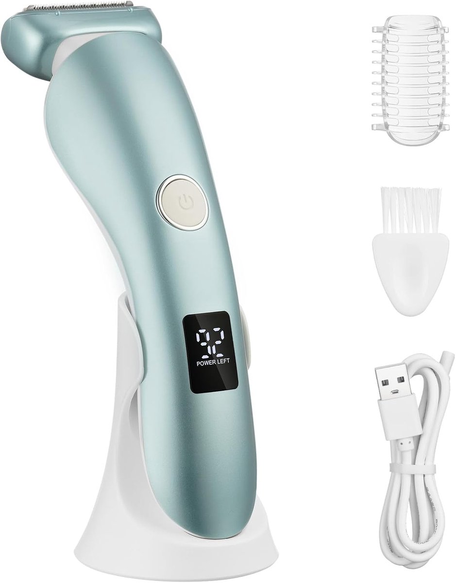 Thijox - Elektrisch Scheerapparaat voor Vrouwen, Oplaadbaar Pijnloos Scheerapparaat met USB Oplaadstation, Nat en Droog Gebruik, IPX6 Waterdicht, Digi