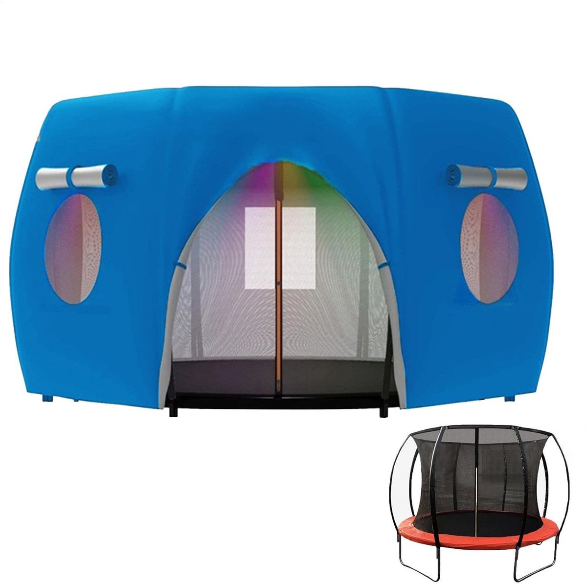 Dailygoods- Trampolinehoes Winddicht - UV Bescherming - Buiten - Tuin - Patio - Schokbestendig - 210D Zilver-Coated Oxford Stof - Trampoline Tent