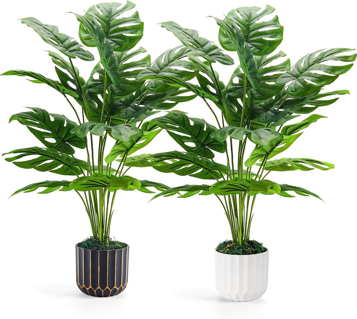 Thijox - 2 Stuks Grote Kunstplanten - Realistische Rozen van 71,1 cm - Ideaal voor Woonkamer, Badkamer en Slaapkamer Decoratie - Kunstplanten voor Bin