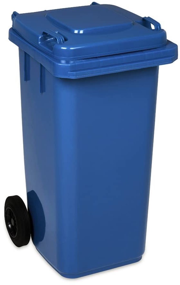 Dailygoods- Vuilnisbak 120 liter - Afvalbak - Vuilnisemmer - Rubber wielen - UV-bestendig - Hoge sterkte - Afvalcontainer