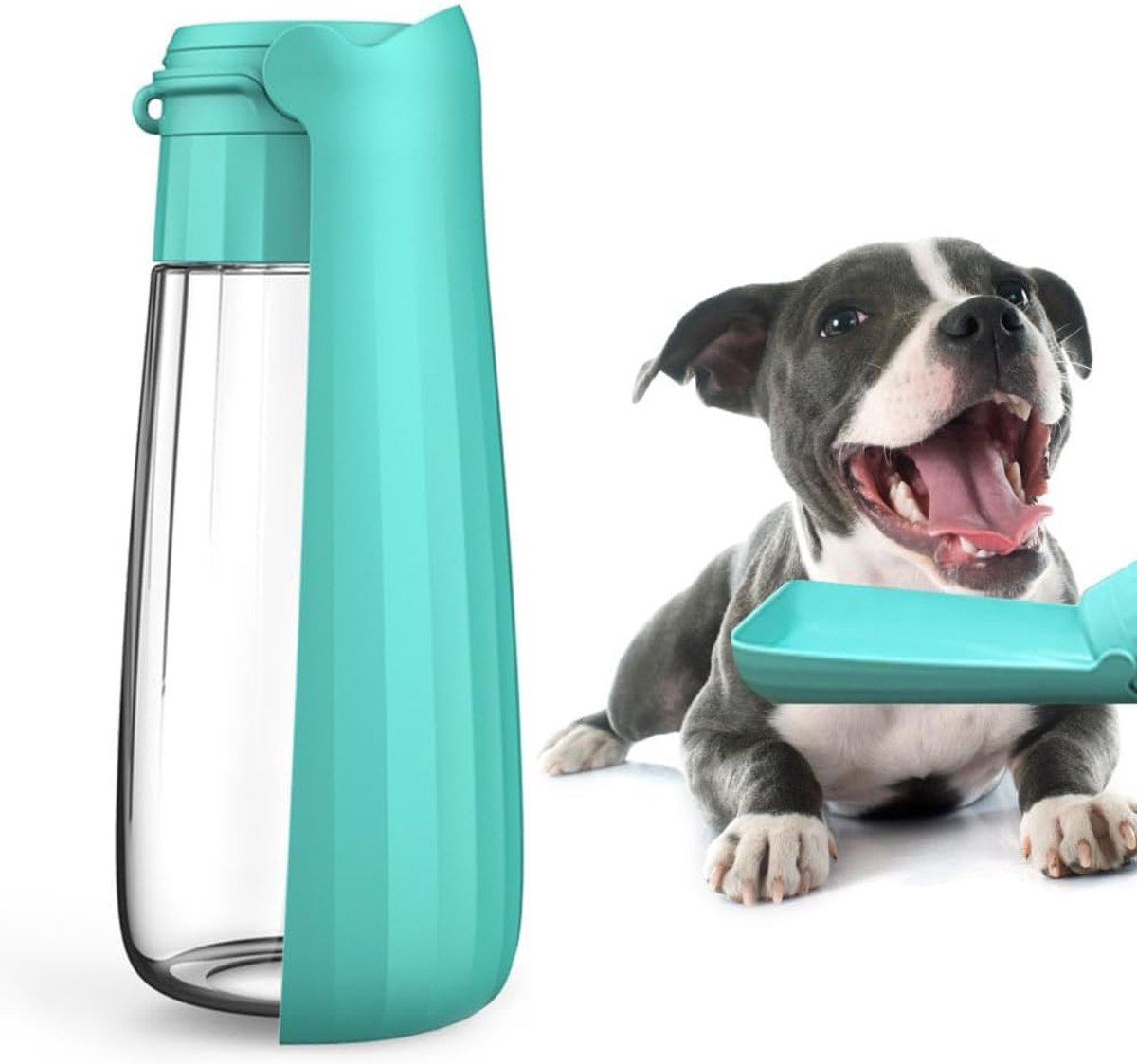 Thijox - Hondenwaterfles 550ml Opvouwbare Reiswaterbeker voor Puppy’s, Kleine en Middelgrote Honden, Katten, Ideaal voor Wandelen, Hiken en Reizen