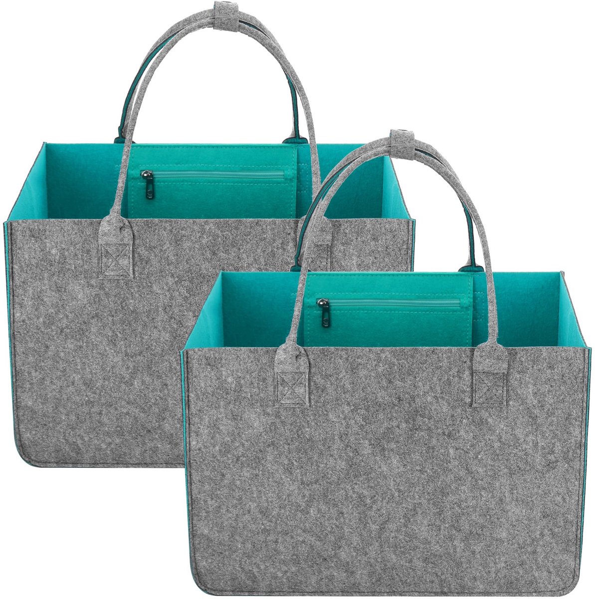 Dailygoods- Opbergzak XXL - Opbergtas met Compartimenten - Opbergbak voor Speelgoed - Opbergtas voor Kleding - Opbergtas voor Boeken - Duurzaam Vilt met Verstevigde Handvatten