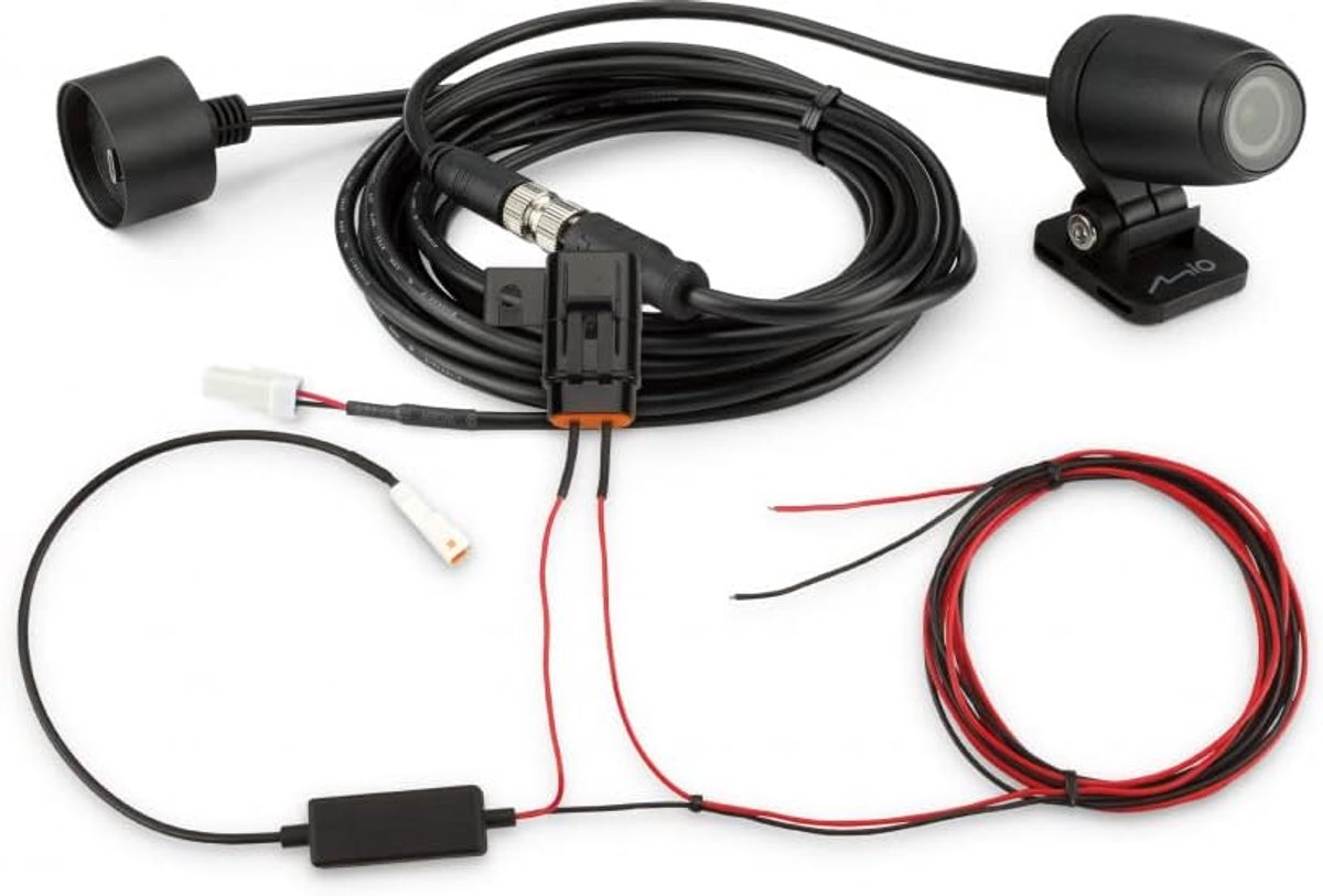 SnelShoppen - Dashcam Motorfiets Full HD 130° Waterdicht 60 x 22 mm Zwart - Metalen Behuizing en Versterkte Glazen Lenzen voor Optimale Beveiliging