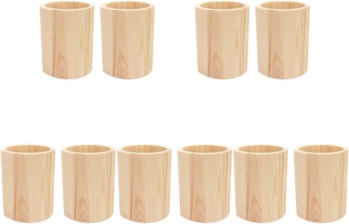 Penhouder Set van 10 Stuks - Desk Organizer voor Pennen, Make-up Borstels en Planten - Ideaal voor Kantoor en Thuisgebruik