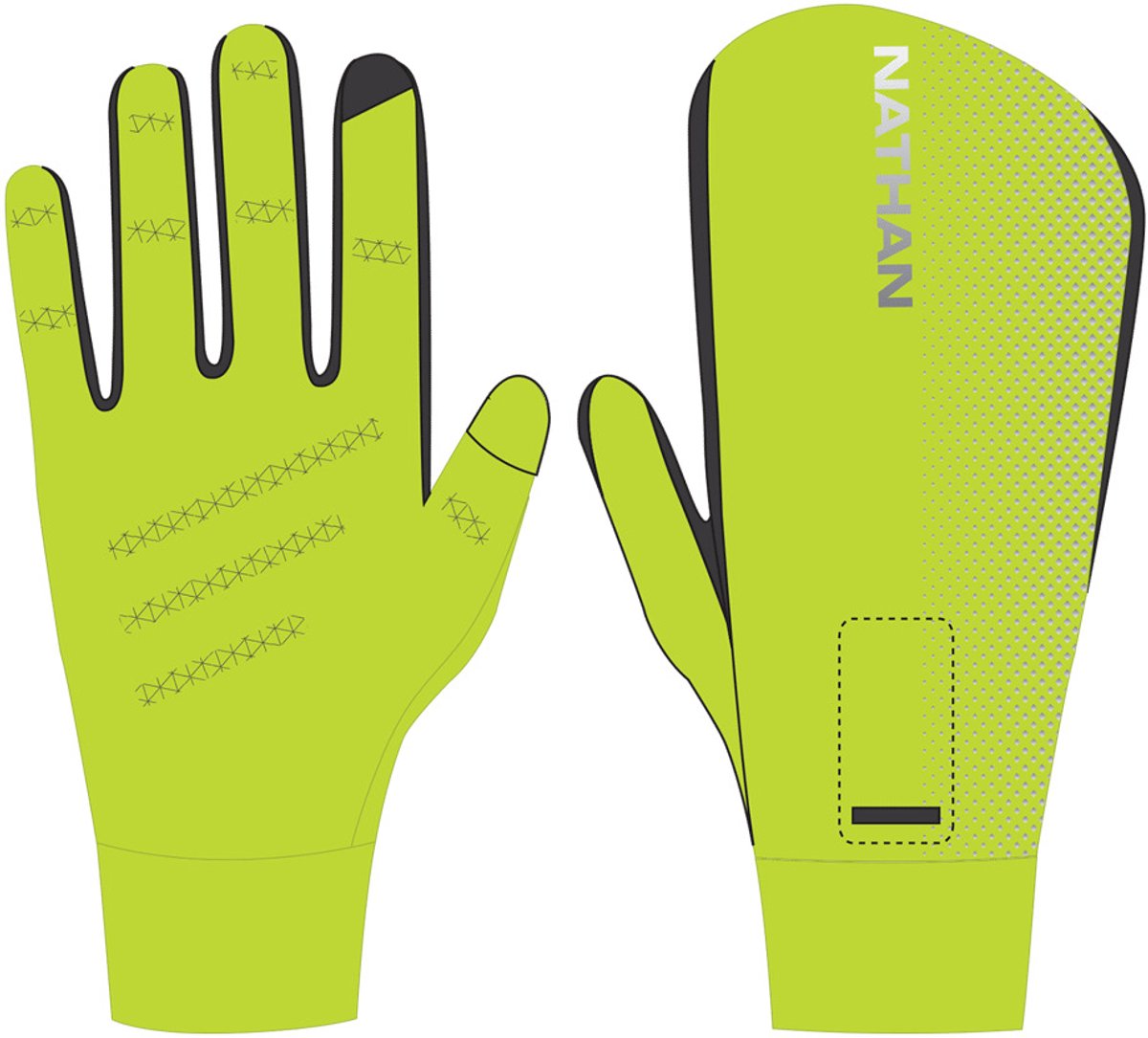 Convertibele reflecterende handschoenen Nathan HyperNight