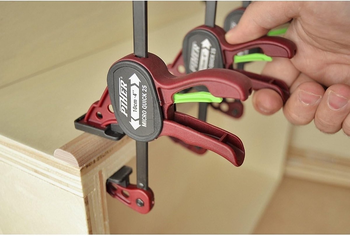 Thijox - Set Micro Quick Piher 20 cm - 2 stuks - Stevige Spangereedschappen voor Professioneel en Thuisgebruik - Duurzaam, Efficiënt en Veelzijdig