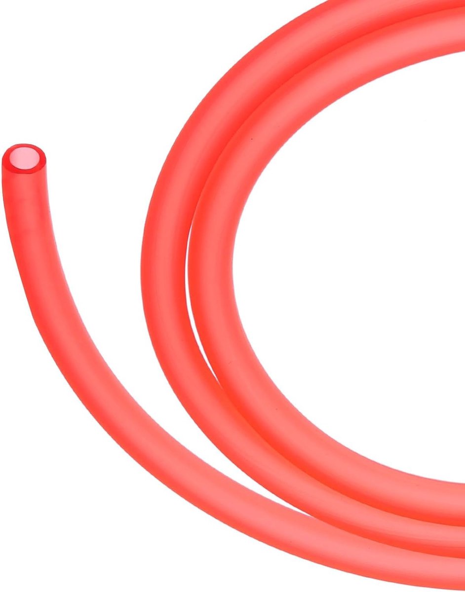 Flexibele PVC Slang 5mm ID 8mm OD 1m Lengte - Lichtgewicht Plastic Tube voor Water, Olie en Luchttransport - Rood
