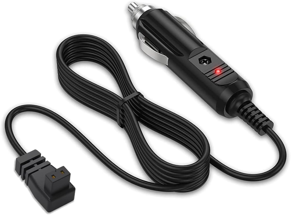 Thijox - 12V Koelbox Kabel - Universele Voedingskabel voor Camping, Auto, Vakantie, Koud Houdende Apparaten, Duurzaam en Flexibel, 3 Meter