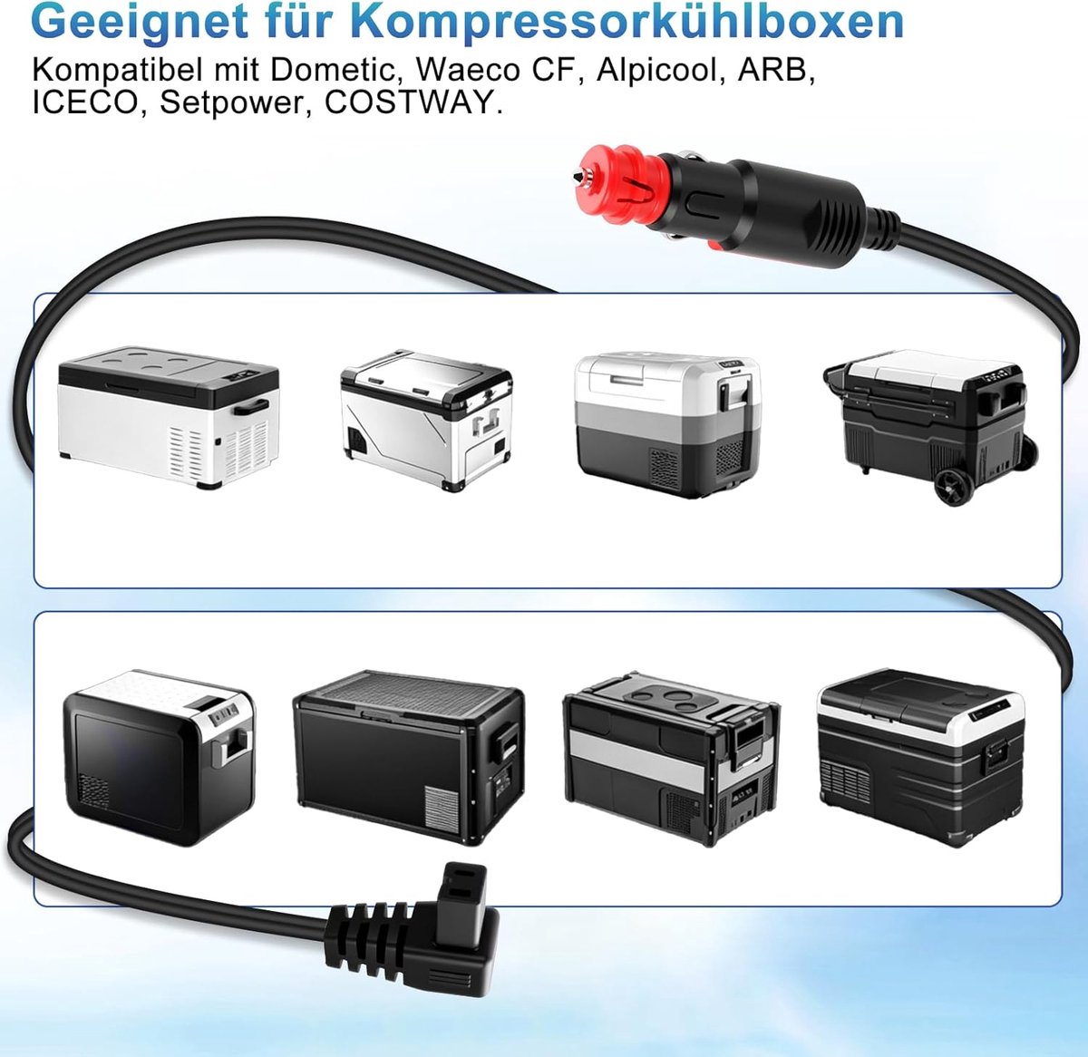 Thijox - 12 V Sigarettenaansteker Verlengkabel 3,5 m - Autoverlengkabel voor Koelboxen, Dometic, Alpicool, Waeco CF, ARB - 12 Volt Aansluiting voor Ca – foto 5