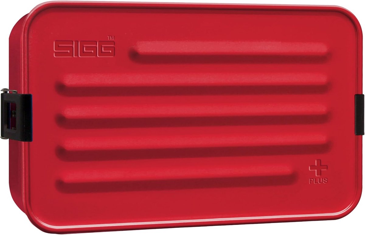 Thijox - Sigg Metal Box Plus L Rood - Duurzame Opbergdoos - Perfect voor Camping, Feest, Keuken - Hoogwaardige Kwaliteit en Handgemaakt - Lichtgewicht