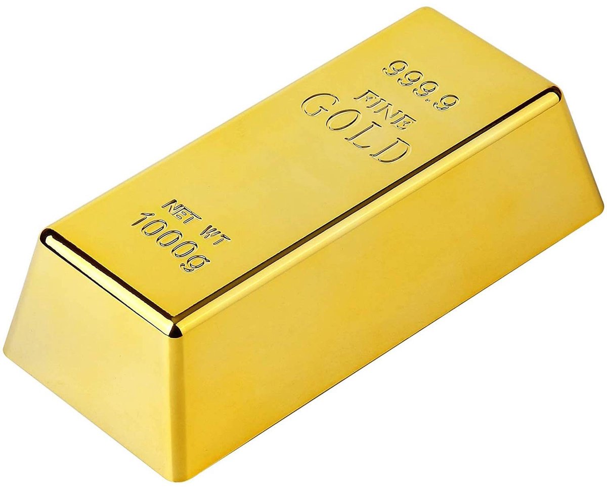 Dailygoods- Deurstop - Gouden Bullion Design - Papiergewicht - Decoratie - Geschikt voor Thuis en Kantoor - Gewicht 200 g