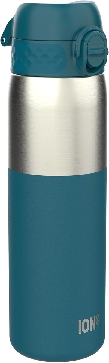 Thijox - Lichtgewicht Stalen Kinderwaterfles 400 ml, Lekvrij, Makkelijk te Openen, Veilig met Vergrendeling, Vaatwasserbestendig, Flipdop, Draaggreep,